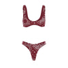 strass-embellished bandana print bikini