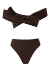 rosy two-piece swimsuit