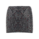 VENUJA S texan crystals beachwear mini skirt