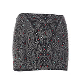 VENUJA S texan crystals beachwear mini skirt