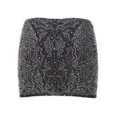 VENUJA S texan crystals beachwear mini skirt