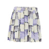 check print satin skorts