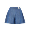 check print satin skorts
