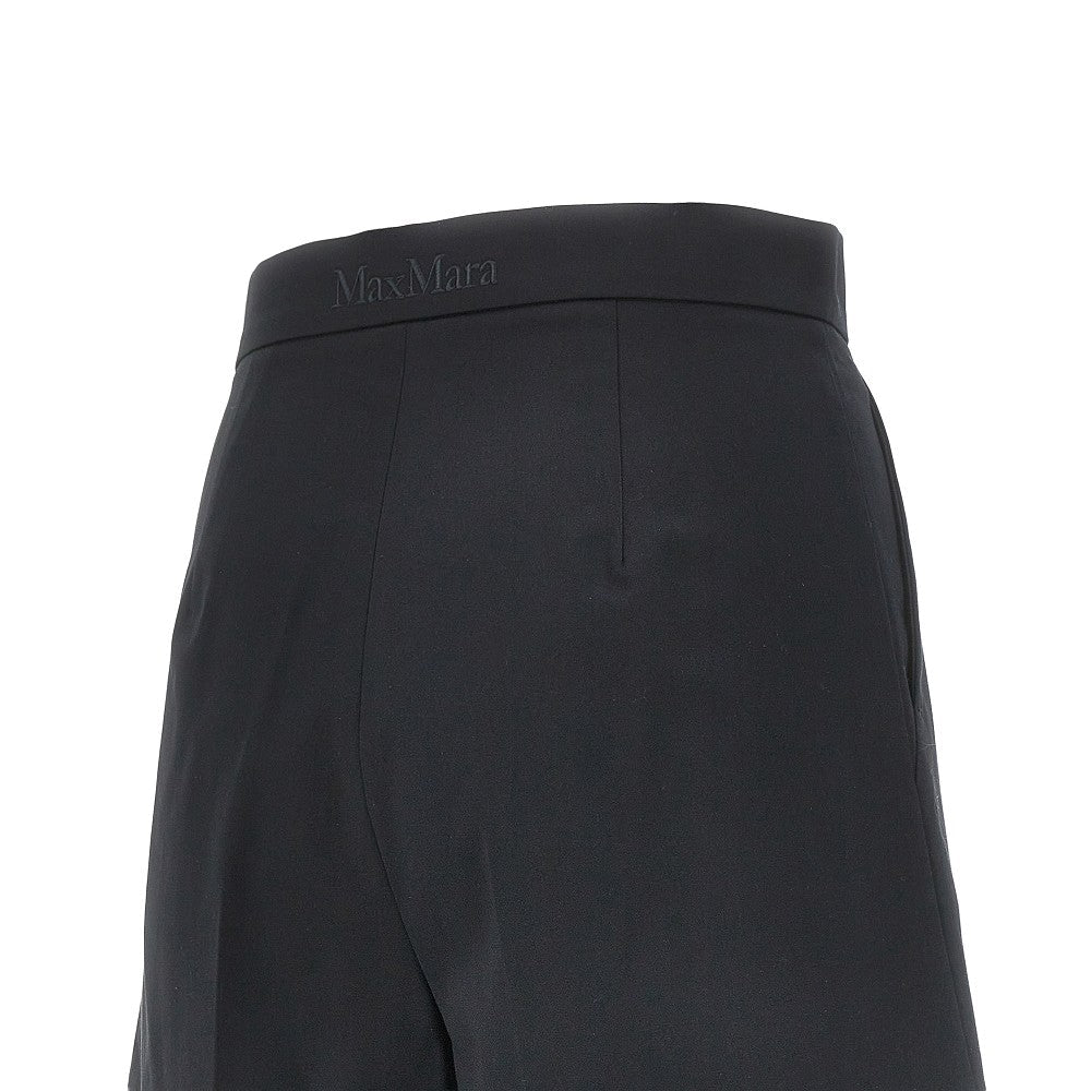 stretch cotton satin shorts