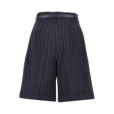 MAX MARA STUDIO 40 pinstriped wool shorts