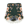 floral twill shorts with belt