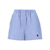striped poplin shorts