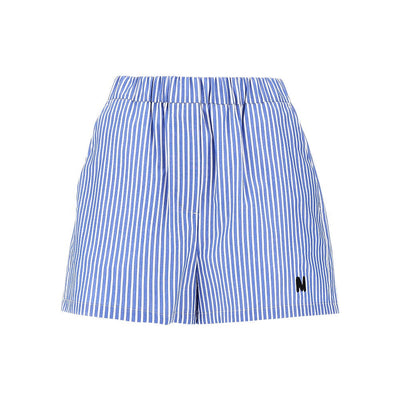 striped poplin shorts