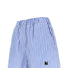 striped poplin shorts