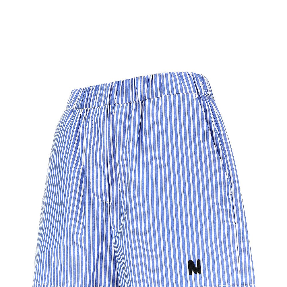 striped poplin shorts