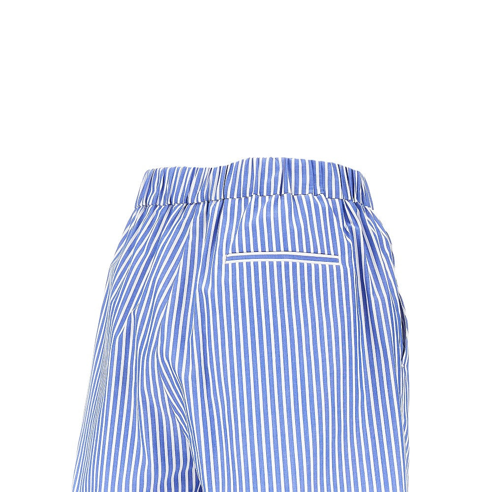 striped poplin shorts