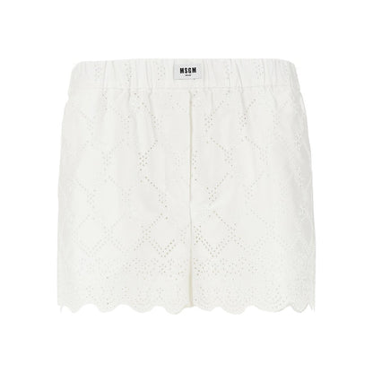 MSGM 38 broderie anglaise shorts
