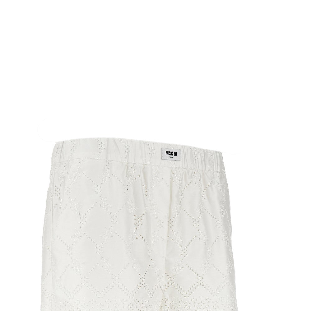 MSGM 38 broderie anglaise shorts
