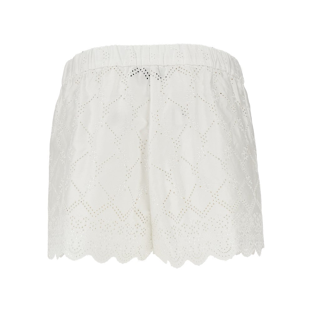 MSGM 38 broderie anglaise shorts
