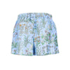 floral print silk shorts