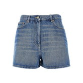 VALENTINO 26 denim shorts with v gold details