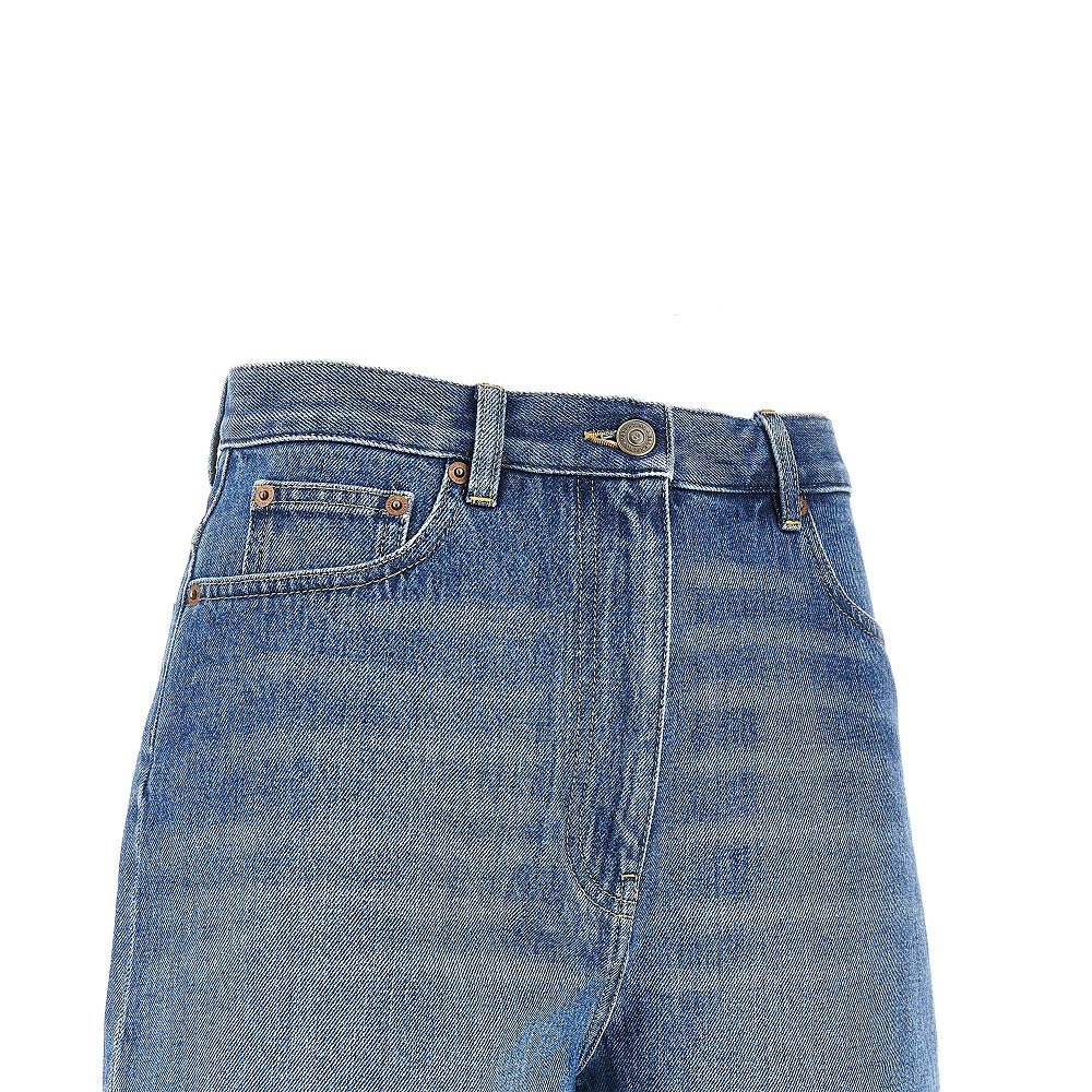 VALENTINO 26 denim shorts with v gold details