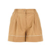 cotton-blend high-rise shorts