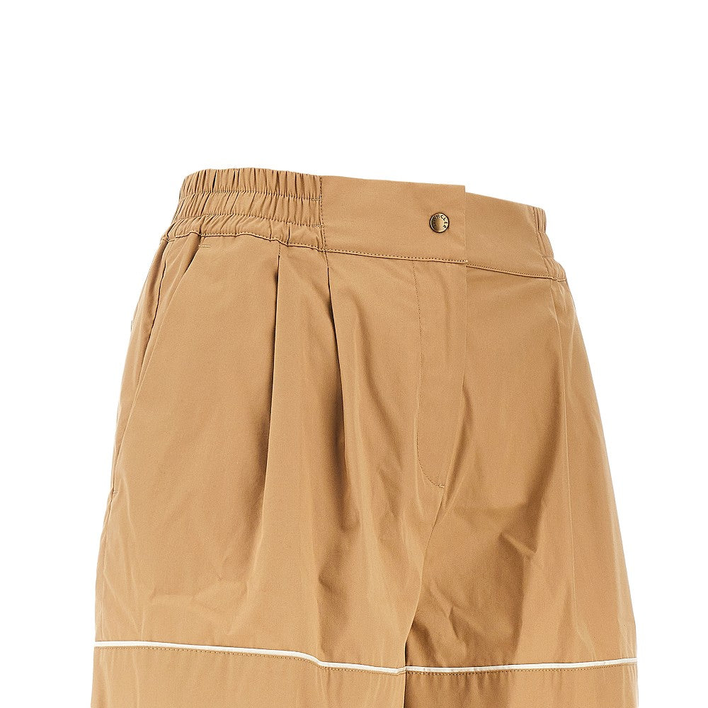 cotton-blend high-rise shorts