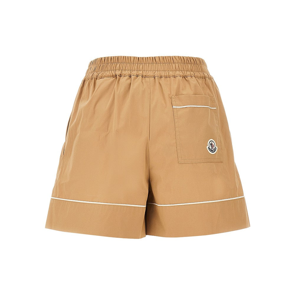 cotton-blend high-rise shorts