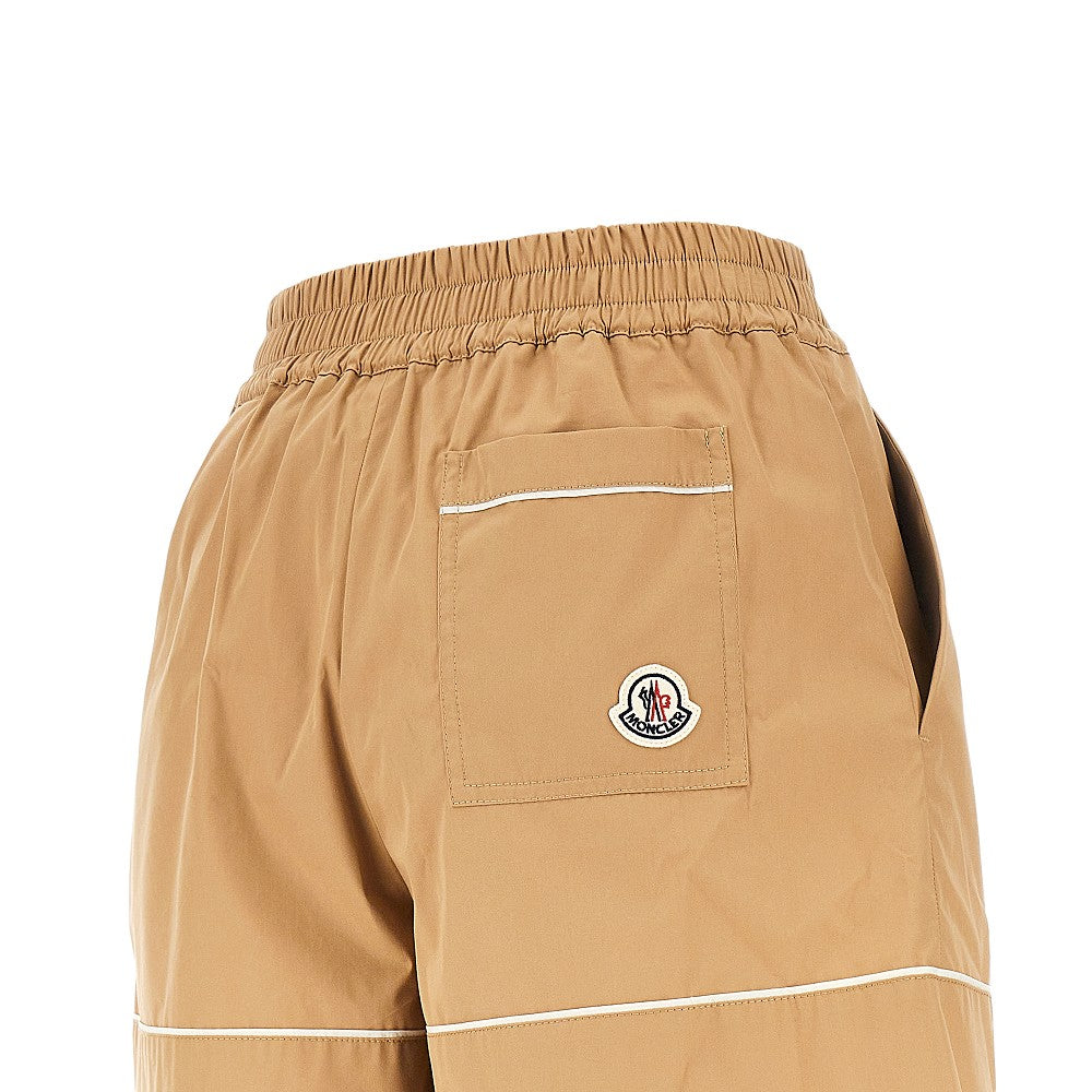 cotton-blend high-rise shorts