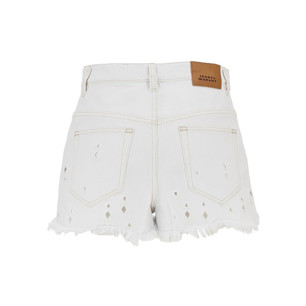 aecia embroidered denim shorts