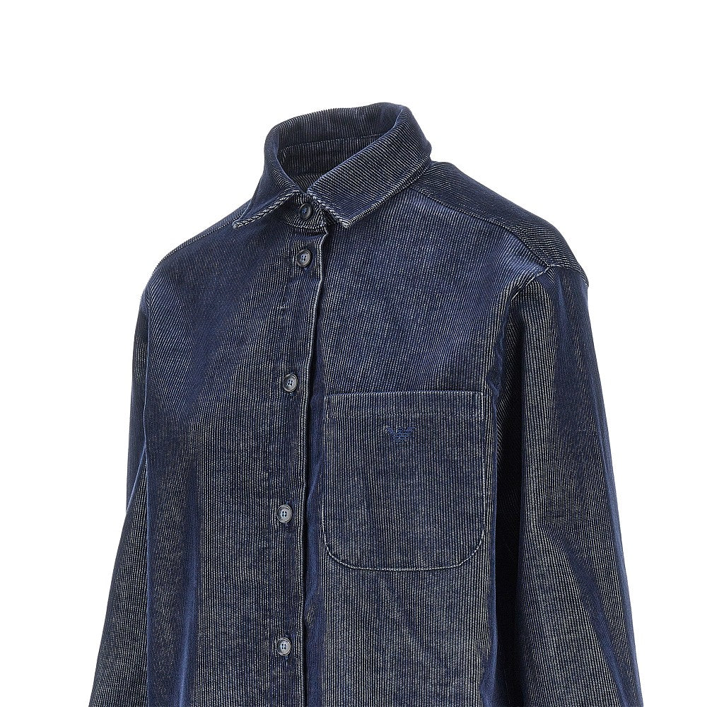 corduroy shirt with eagle embroidery