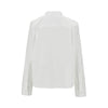 mandarin collar poplin shirt