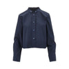 mandarin collar poplin shirt