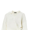 viscose and linen wrap-around shirt