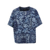 bandana motif chambray blouse