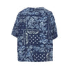 bandana motif chambray blouse
