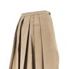 stretch poplin pleated midi skirt