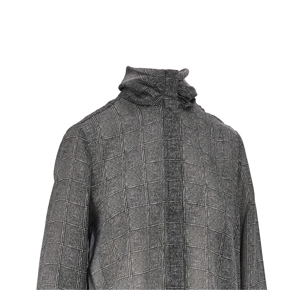EMPORIO ARMANI 42 check print satin shirt