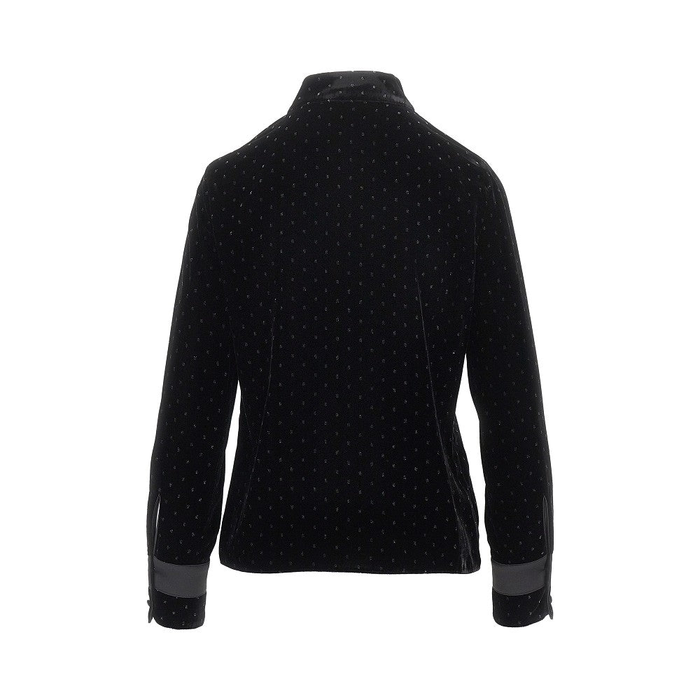 lurex polka-dot velvet shirt