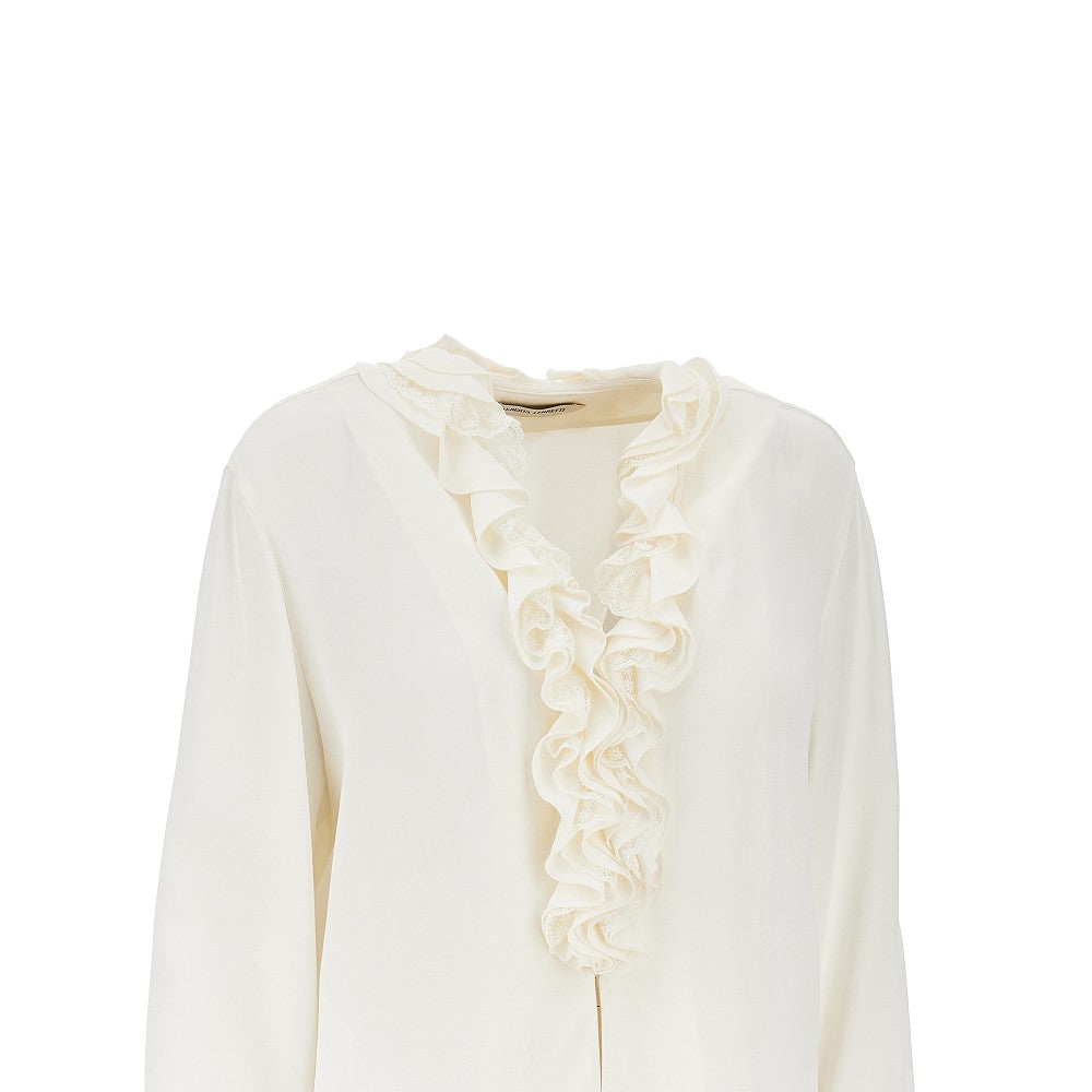 ruffled blouse