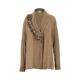 ALBERTA FERRETTI 42 ruffled crepe shirt