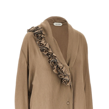 ALBERTA FERRETTI 42 ruffled crepe shirt