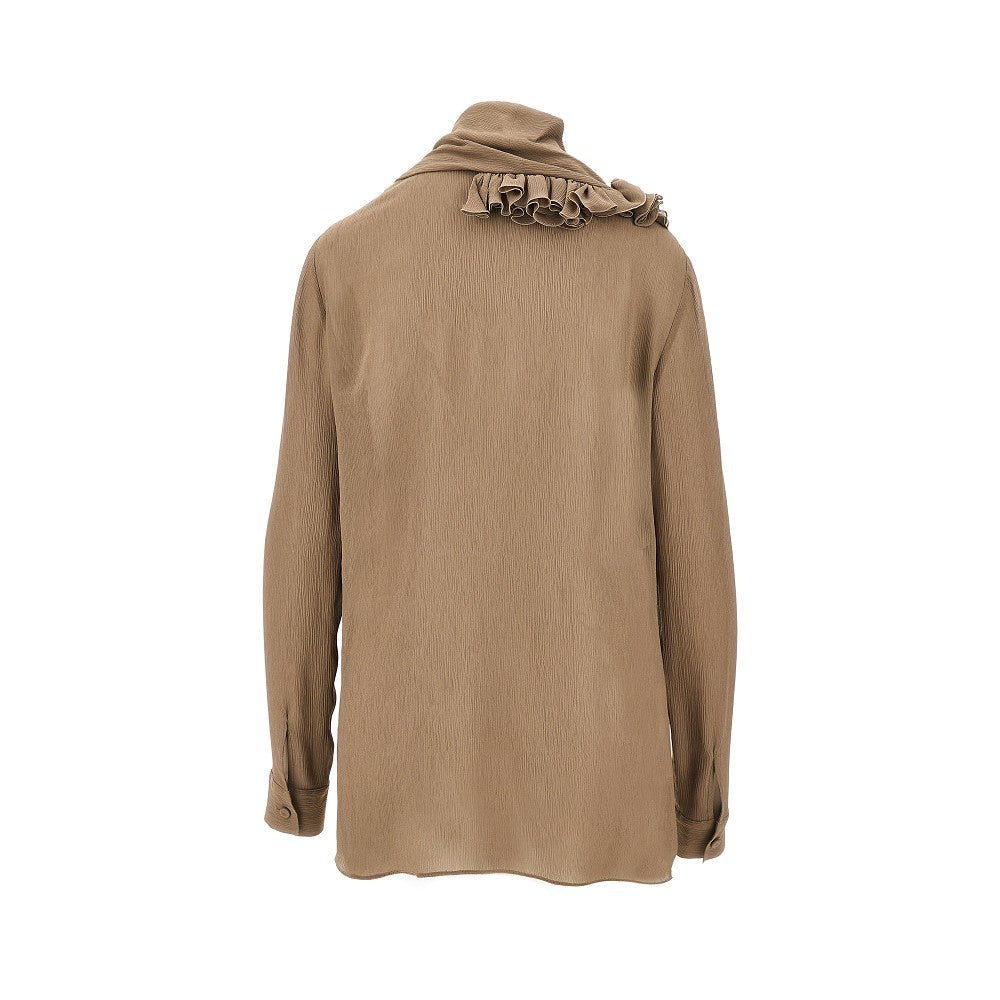 ALBERTA FERRETTI 42 ruffled crepe shirt