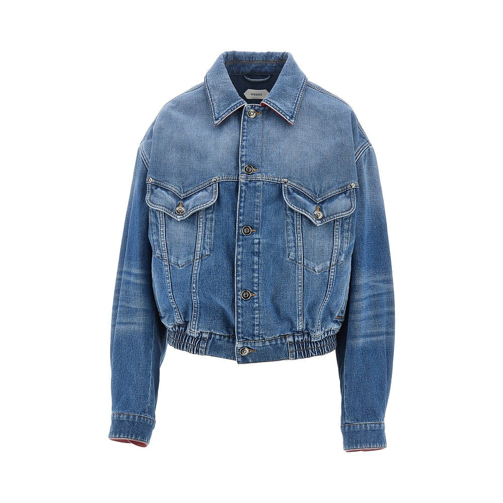 VERSACE 40 denim blouson with medusa detail
