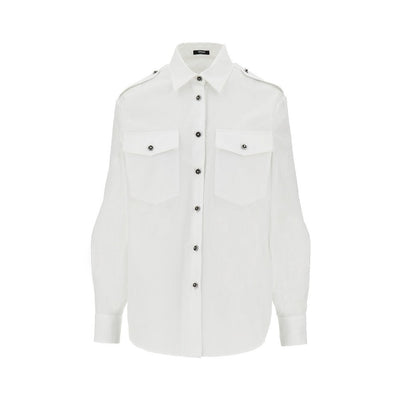 poplin shirt with medusa buttons
