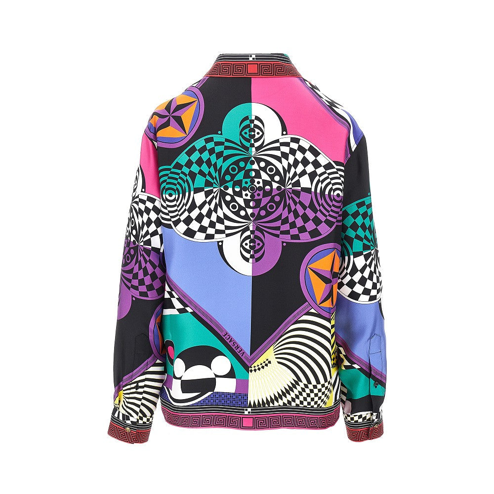 printed silk twill shirt