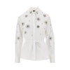 poplin shirt with crystal embroidered details