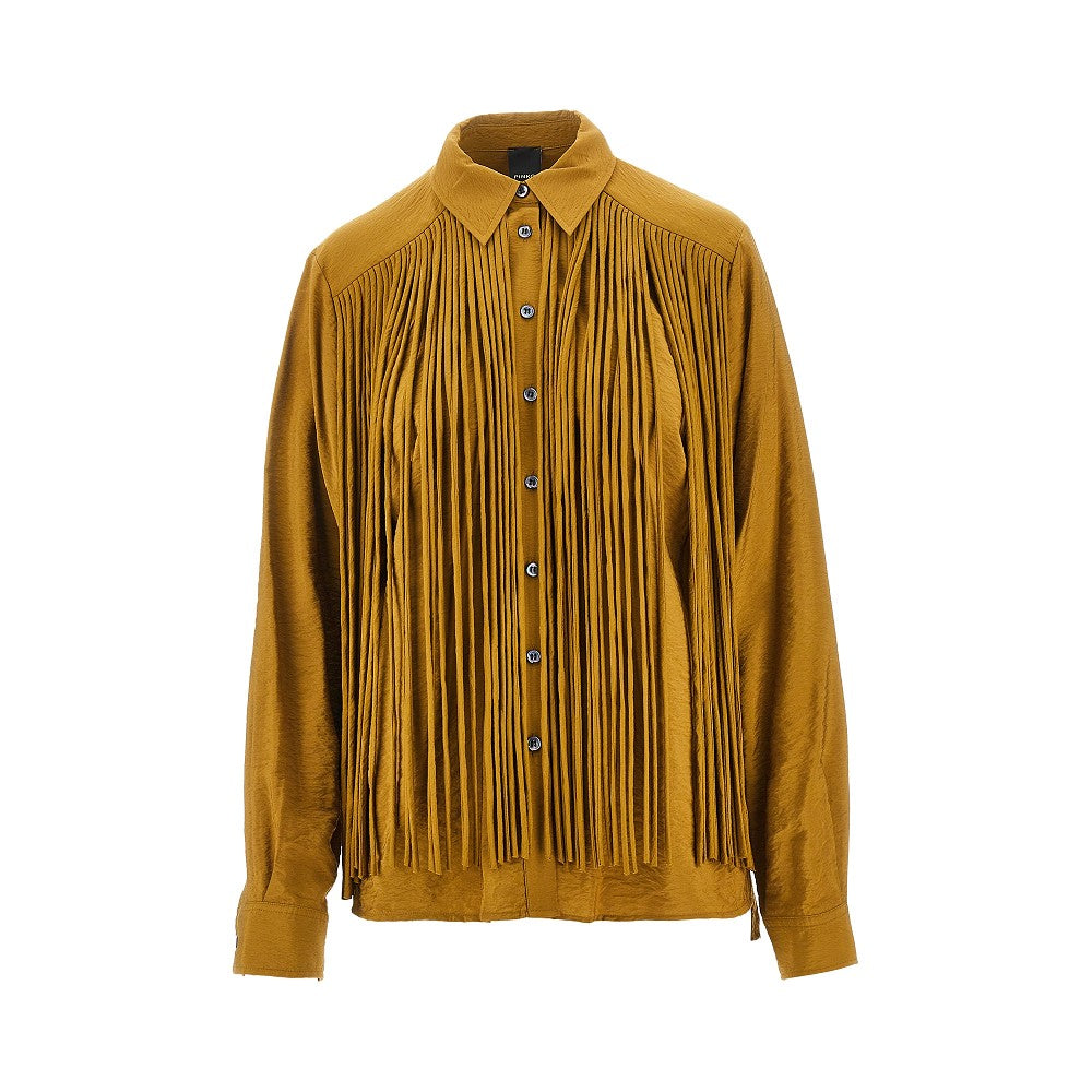 fringed viscose-blend shirt