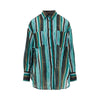 striped print muslin shirt
