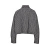 check cropped shirt with necktie