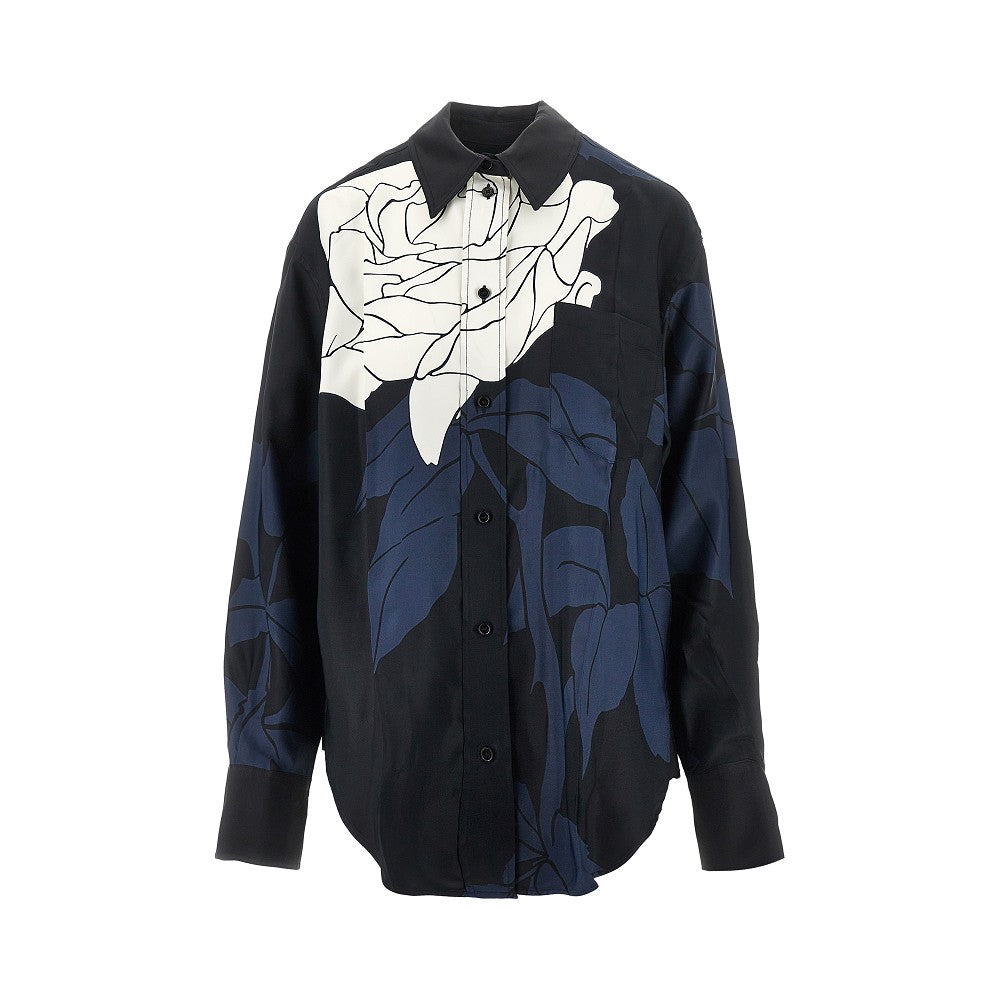 floral viscosa pyjama shirt