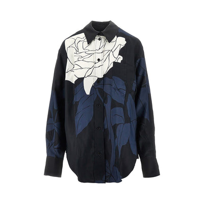 floral viscosa pyjama shirt
