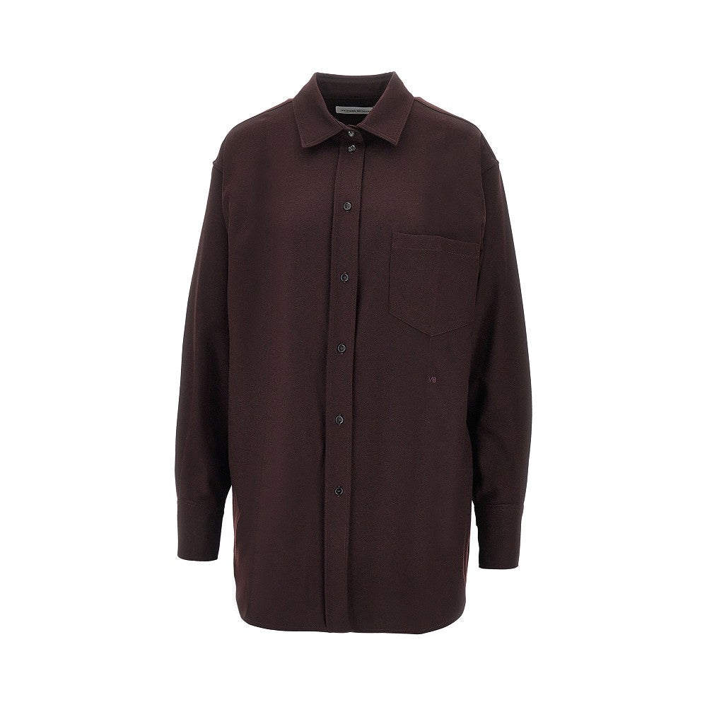 VICTORIA BECKHAM 8 wool flannel shirt