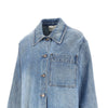 denim jacket with t monogram motif